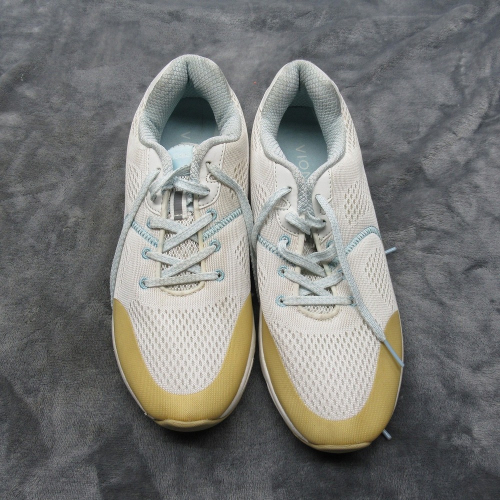 Vionic Women Shoes 9 White Mesh Lace Up Walking Sneakers Athletic 335 Emerald
